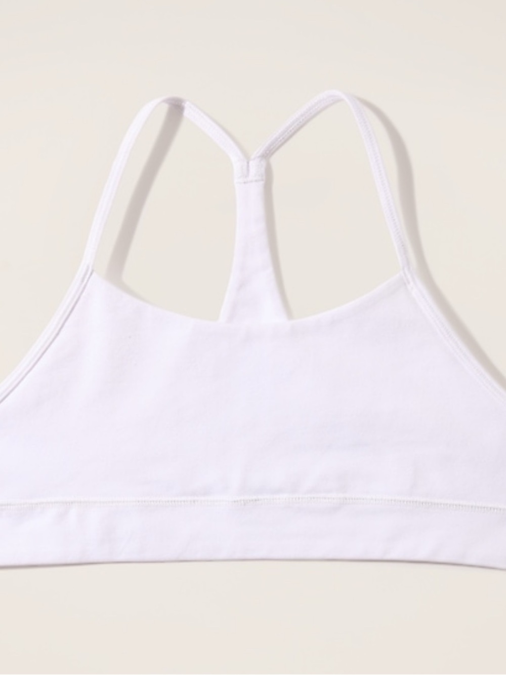 Athleta Girl White Seamless Bralette - Lightweight Comfort L/12